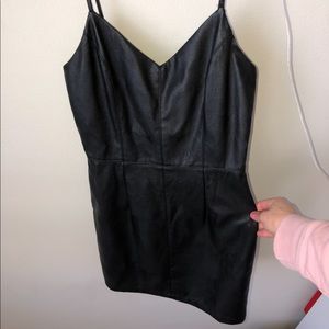leather body con urban outfitters dress